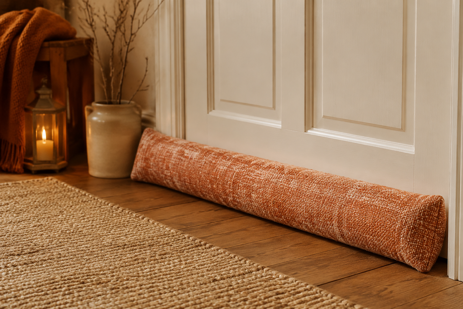 Door Draught Excluder (2-pack) in use