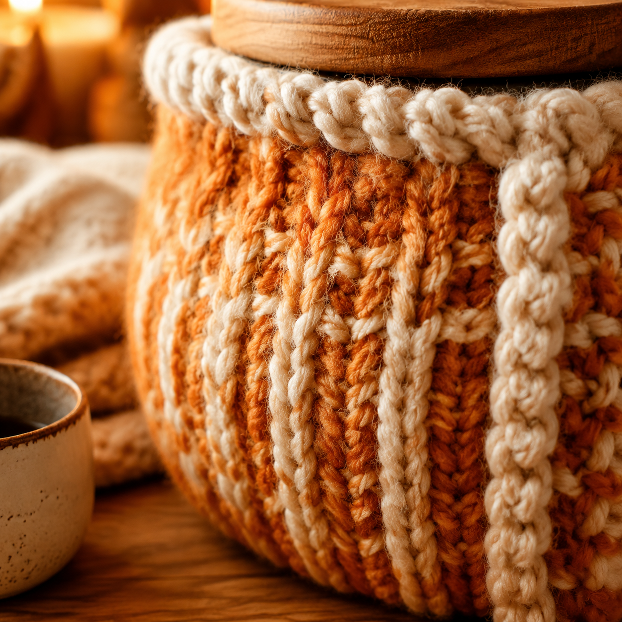 Hot Water Bottle & Knit Cover detail