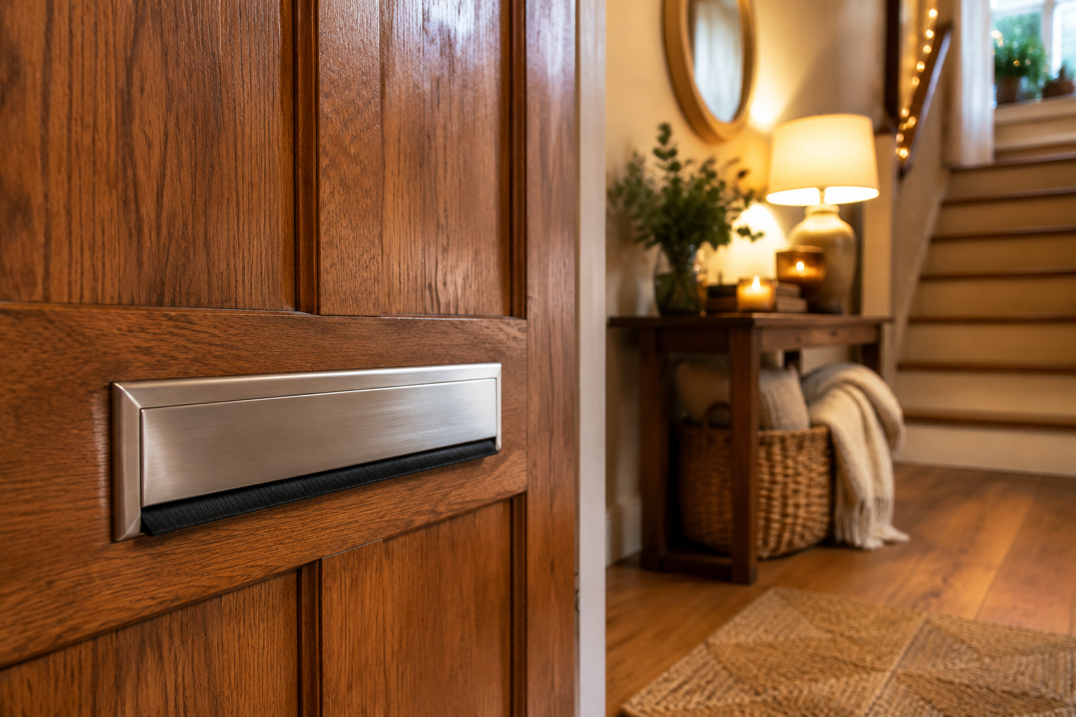 Keyhole & Letterbox Draught Cover in use