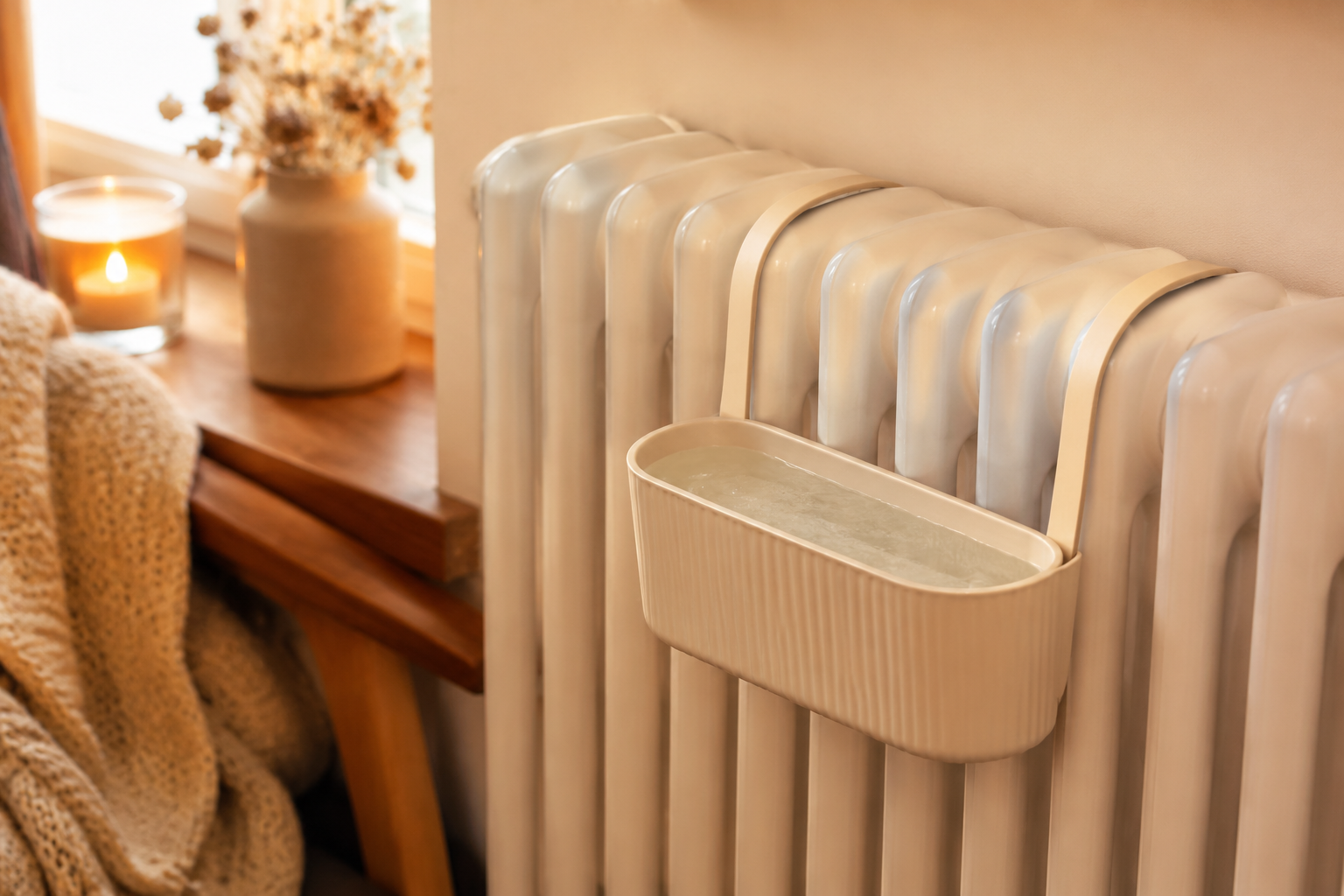 Radiator Air Vent Humidifier in use